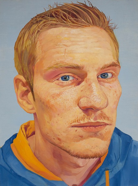 A man in Sky blue