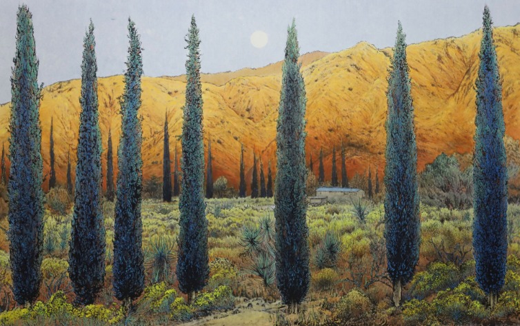 조슈아 트리,  2026, 한지에 수간채색, 103x163cm