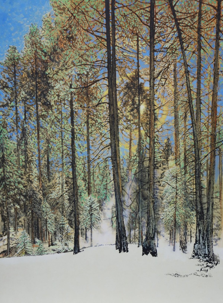 요세미티 국립공원, 2026, 한지에 수간채색, 91x63cm