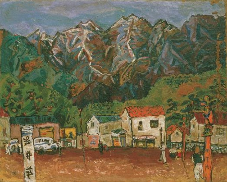 [온정리 풍경] 1941, 캔버스에 유화 물감, 80.2×100cm, 리움미술관