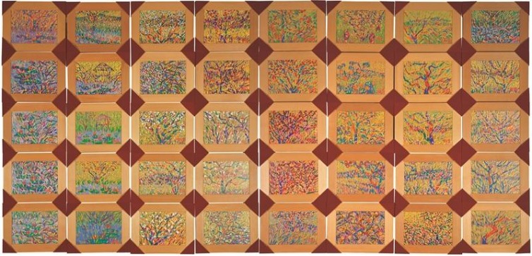 [과수원] 1996-97, 캔버스에 유화 물감, 175×360cm, 가나문화재단